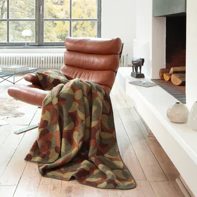 Produktbild von Biederlack ELLE Decoration Plaid Flowers Farbe Green Größe 150 x 200 cm