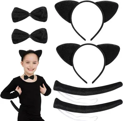 Immagine prodotto di Set di cuffie con orecchie da gatto per feste in maschera