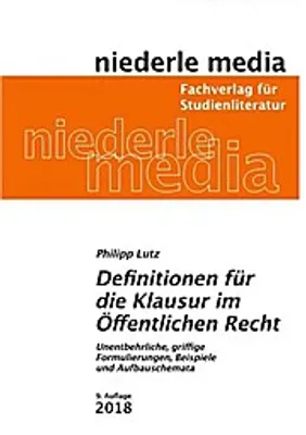 Zdjęcie produktu dla Definitionen für die Klausur im Öffentlichen Recht