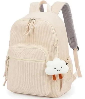 Image de Sac à dos pour femmes, grande taille, blanc, idéal pour le travail, l'école et les voyages, avec compartiment pour ordinateur portable