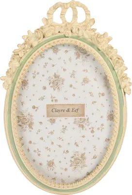 Image de Clayre & Eef Cadre photo 13x18 cm Beige Plastique