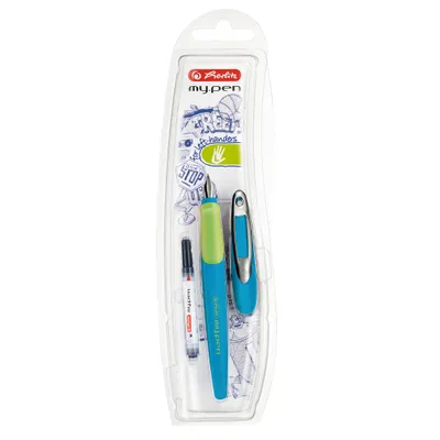 Produktbild von Füllhalter - Schulfüllhalter my.pen - L-Feder, blau/orange