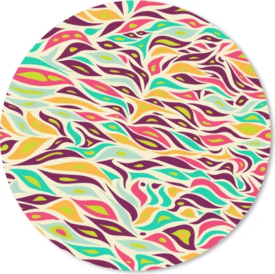 Produktbild von MuchoWow® Mauspad Mousepad Blätter - Linie - Muster 30x30 cm - Mousepads - Maus Mat - Pad - Mausunterlage - Tischunterlage - Schreibtischmatten