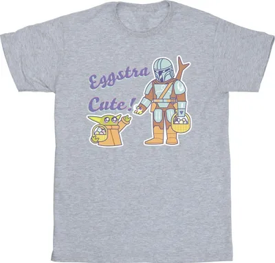 Produktbild von Star Wars - "The Mandalorian Eggstra Cute" T-Shirt für Herren BI47492 (4XL) (Grau)