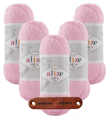 Produktbild von 5 x ALIZE DIVA FINE 185 MIT LABEL