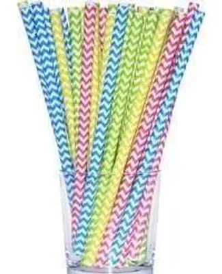 Produktbild von Papier-Shake-Strohhalme, 8 mm, rosa, 10 Stück – Arpex