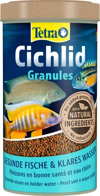 Produktbild von Tetra Cichlid Granules, Hauptfutter Mix für mittelgroße Cichliden, 500 ml