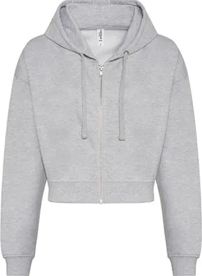 Produktbild von Just Hoods JH065 | Damen Jacke, WomenŽs Fashion Cropped Zoodie - Farbe: Heather Grey - Größe: XXS