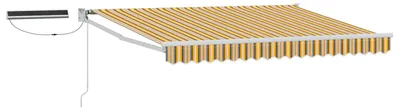 Immagine prodotto di Tenda da sole elettrica estensibile vidaXL, gialla, grigia e bianca, 2,5 x 2 m