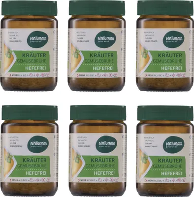 Produktbild von Kräuter Gemüsebrühe hefefrei, 6 x 200 g