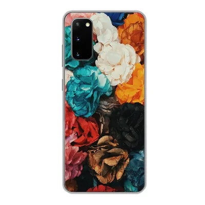 Produktbild von MuchoWow® Handyhülle Schutzhülle Hülle für Samsung Galaxy S20 Wand - Rosen - Abstrakt Silikon Softcase Handy Hülle - Bild