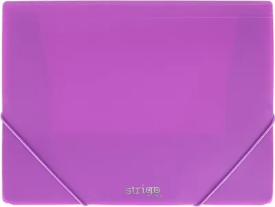 Produktbild von A4-Mappe mit Gummiband aus PP, neonviolett, STRIGO