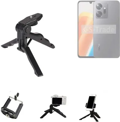 Produktbild von K-S-Trade Stativ Tisch-Ständer Dreibein Handy-Stativ Ständer kompatibel mit Infinix Zero 20 Mini-Stativ Smartphone Tripod Handy-Stativ aus Plastik