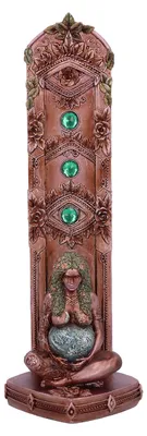 Figur Gaia mit Räucherstäbchenhalter, grün, 24 cm