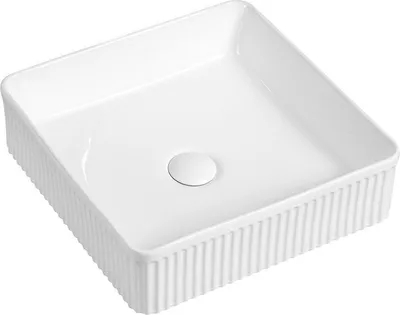 Produktbild von Mexen Grovo Aufsatzwaschbecken geriffelt 37 x 37 cm, weiß - 22303700