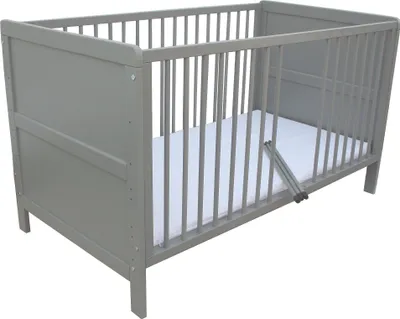 Produktbild von Kinderbett Juniorbett Beistellbett 140x70 cm 3in1 mit Matratze grau