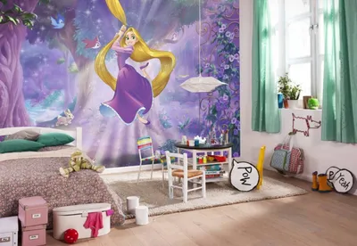 Zdjęcie produktu dla Tapeta Komar "Roszpunka", liliowy/niebieski, 368 x 254 cm; 8-451