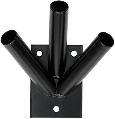 Produktbild von Fahnenhalter Fahnenmast Fahnemasthalter Fahne 3-Fach Schwarz