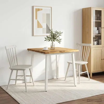 Produktbild von Möbel 60 x 55 x 75 cm Massivholz Akazie Weiß Rechtwinklig - Esstische &3039