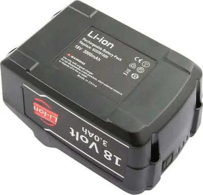 Image de Avizar, Batterie Li-Ion Metabo BS 18 Outillage 3000mAh 18V, Noir