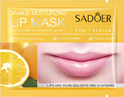 Produktbild von Pflegende Lippenmaske in Tuchform mit Orangenextrakt – Feuchtigkeit und Glanz