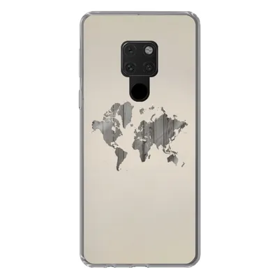 Produktbild von MuchoWow® Handyhülle Schutzhülle Hülle für Huawei P40 Lite Weltkarte - Holz - Regal Silikon Softcase Handy Hülle - Handy