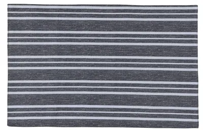 Tafelplacemats 4er-Pack, 49x32 cm, Grau, Baumwolle, Streifen
