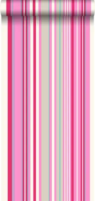 Immagine prodotto di ESTAhome Carta da parati a righe rosa e turchese - 116531 - 53 cm x 10,05 m