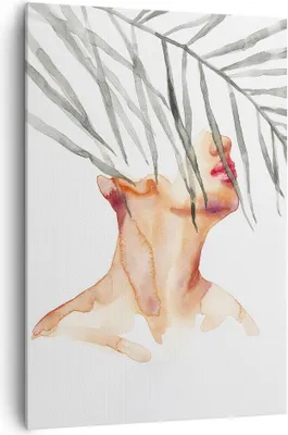 Produktbild von Bild auf Leinwand - Leinwandbild - Einteilig - Gesicht Körper Mann - 70x100cm - Wand Bild - Wanddeko - Wandbilder - Leinwanddruck - Wanddekoration - Leinwand bilder - Wandbild - PA70x100-5171