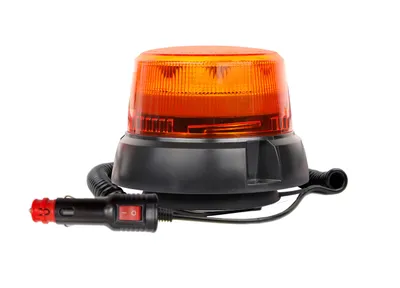 Obrázek produktu pro Výstražný LED maják, montáž na magnet, oranžový, 24W, 12-24V