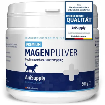 Magenpulver für Hunde, 300 g, mit Ulmenrinde, Verdauungsunterstützung