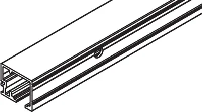 Produktbild von Hawa Laufschiene, Wandmontage, Aluminium, eloxiert, gelocht