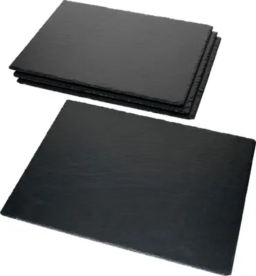Produktbild von 4x Schieferplatten 40 x 30 cm Tisch-Set Untersetzer Servierplatte Naturschiefer