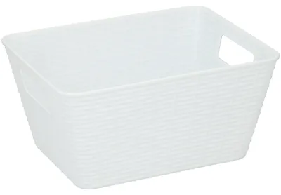 Produktbild von Edco Aufbewahrungskorbe - weis - Kunststoff - 26 x 20 x 13 cm