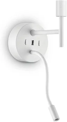 Immagine prodotto di Appliques - Lampade Da Parete Set Metallo Bianco 2 Luci E27
