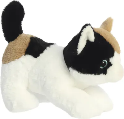 Produktbild von Aurora Eco Nation Calico Cat Glückskatze Weiß Schwarz 21,5 cm