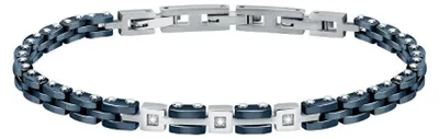 Image de Bracelet bicolore intemporel pour homme avec diamants SAUK04