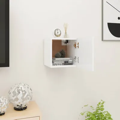 Productafbeelding van De Living Store TV-wandkast, wit, 30,5 x 30 x 30 cm