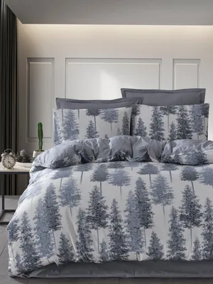 Produktbild von L'Essentiel Linge de Maison, Doppel-Bettbezug-Set (DE), Forrest - Blue, 65 % BAUMWOLLE / 35 % POLYESTER, Blau, 200 x 200 cm