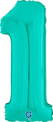 Produktbild von Riesenzahl Folienballon 26"/66cm | Tiffany Zahl: 1