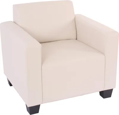 Obrázok produktu pre Modulárne kreslo lounge chair Lyon, Imitácia kože ~ krémová