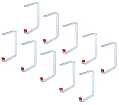 Produktbild von Alberts 10 x Deckenhaken abgewinkelt, Aluminium, Höhe 220 mm, Hakentiefe 175 mm