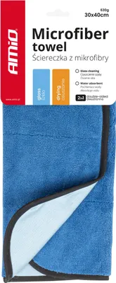 Obrázek produktu pro čistící utěrka z mikrovlákna 2 v 1 pro péči o auto, okna a sušení 30x40 cm