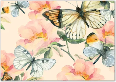 Produktbild von Tulup® Leinwandbild - 100x70 cm - Wandkunst - Drucke auf Leinwand - Leinwanddruck  - Tiere - Mehrfarbig - Schmetterling Blumen