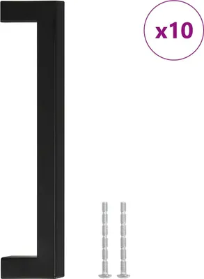 Produktbild von vidaXL Möbelgriffe 10 Stk. Schwarz 160 mm Edelstahl