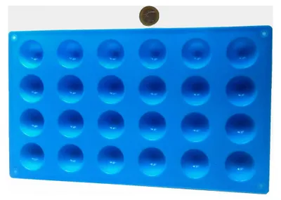 Produktbild von 24 Halbkugeln Silikonform für Backen und Dekorieren