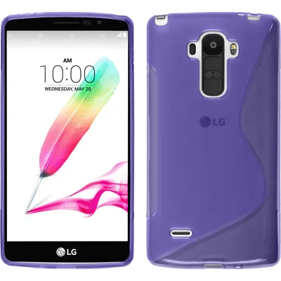 Produktbild von PhoneNatic Case kompatibel mit LG G4 Stylus - lila Silikon Hülle S-Style + 2 Schutzfolien