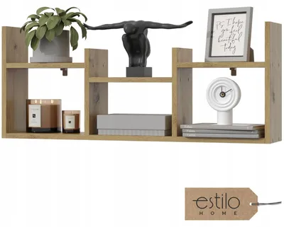 Produktbild von Wandregal Eiche Artisan 100cm – Hängeregal aus MDF 18 mm – Bücherregal für Wohnzimmer, Schlafzimmer, Küche