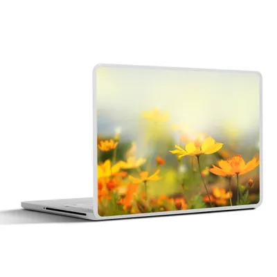 Produktbild von MuchoWow® Laptop Aufkleber Sticker Cover Blumen - Landschaft - Gelb 30x21 cm - Sticker für Laptop - Selbstklebend