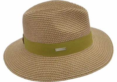 Seeberger knautschbarer Borten-Sommerhut Fedora mit UV-Schutz 30 in grün